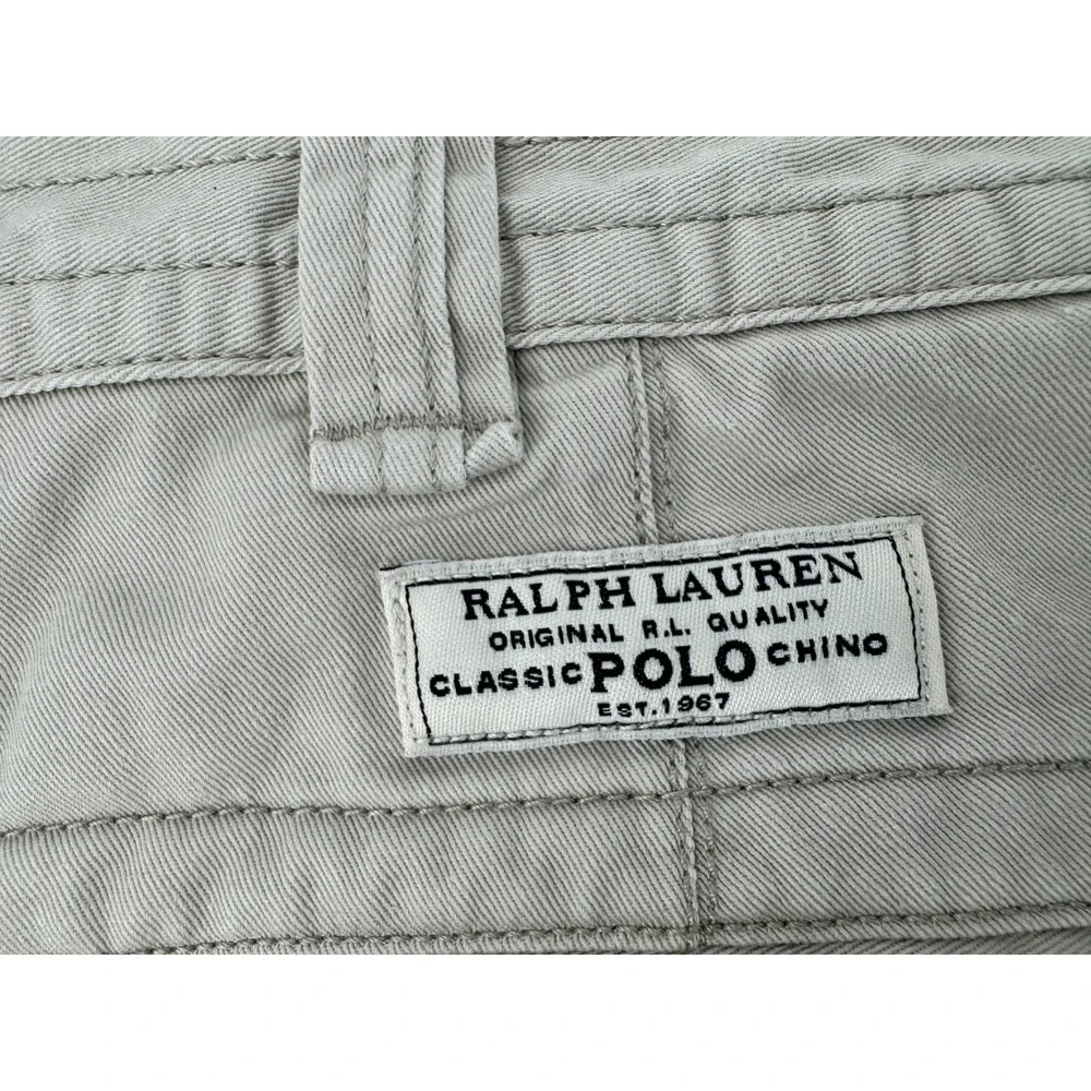 Polo‎ Ralph Lauren Cargo Shorts Mens 46 Khaki Tan Classic Chino Cotton Utility